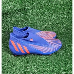 Adidas Predator Edge.3 LL FG Soccer Cleats - Blue and Orange, Size 11 US